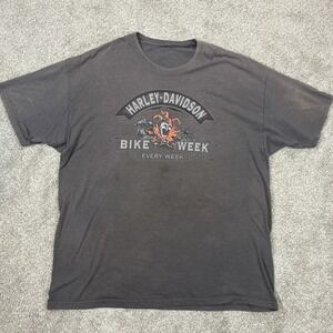 Harley‎ Davidson Dealer DE Short Sleeve Gray Bike week T-Shirt Size 2X VTG Style